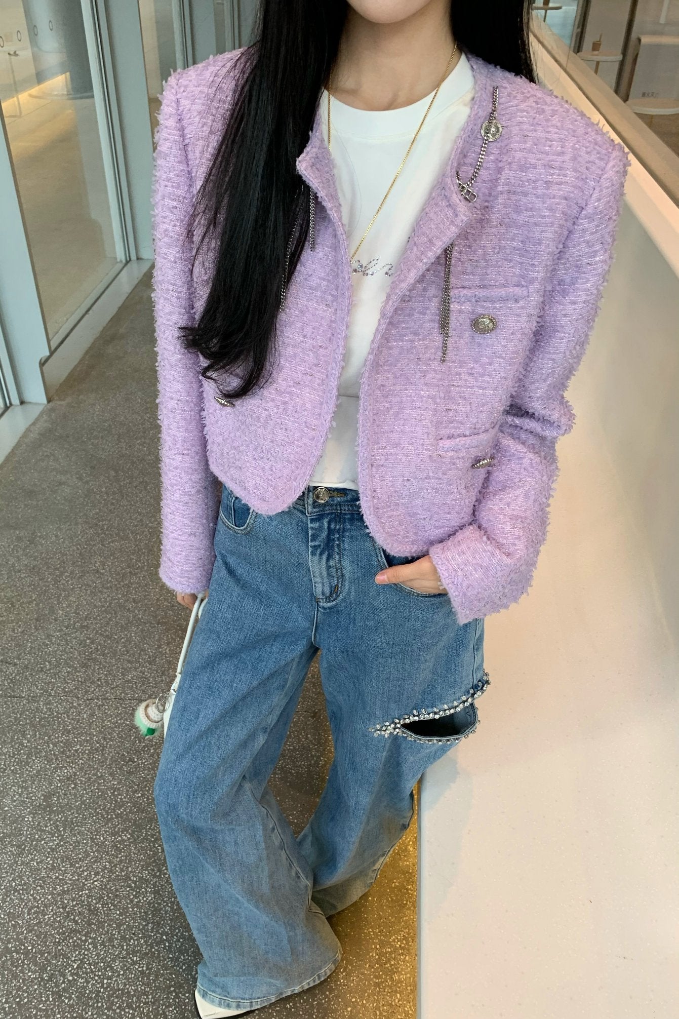 LAMERRY 香芋紫小香风外套