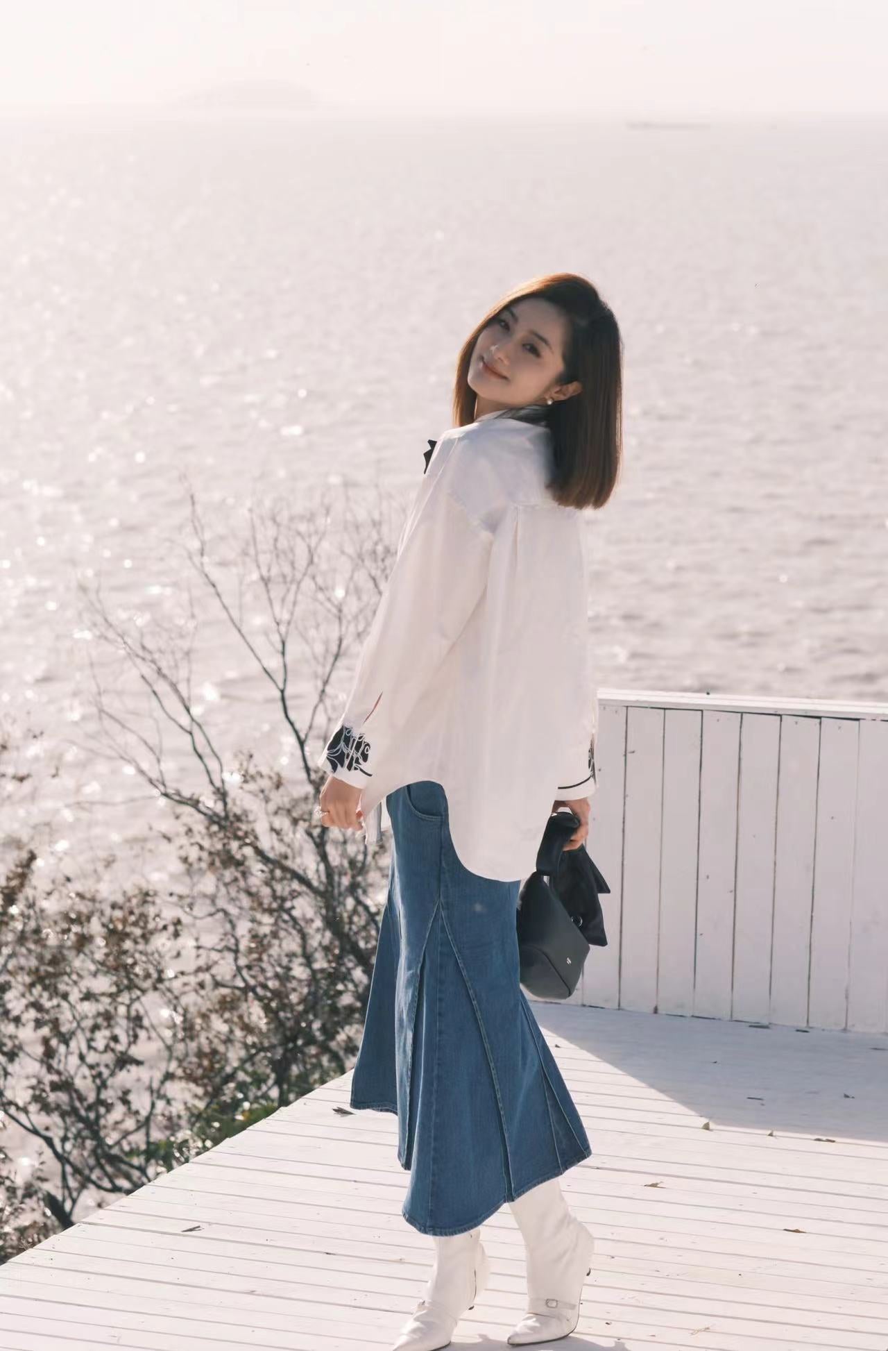 LAMERRY 立体玫瑰衬衫