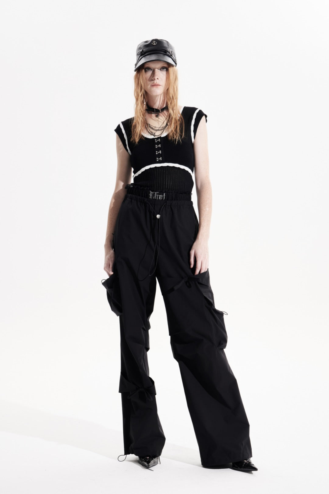 UHOT 黑色工装长裤