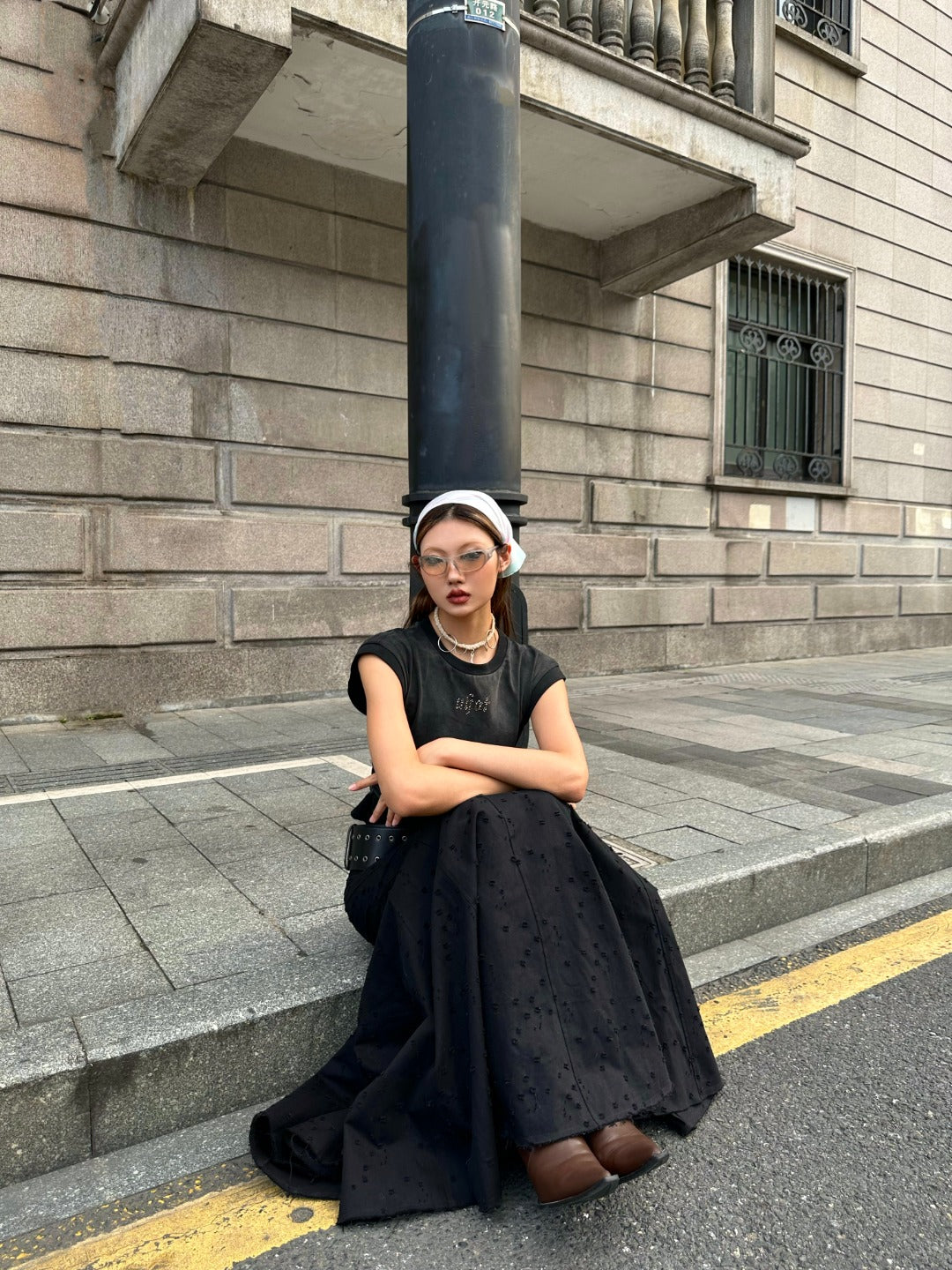 UHOT 褶皱无袖背心