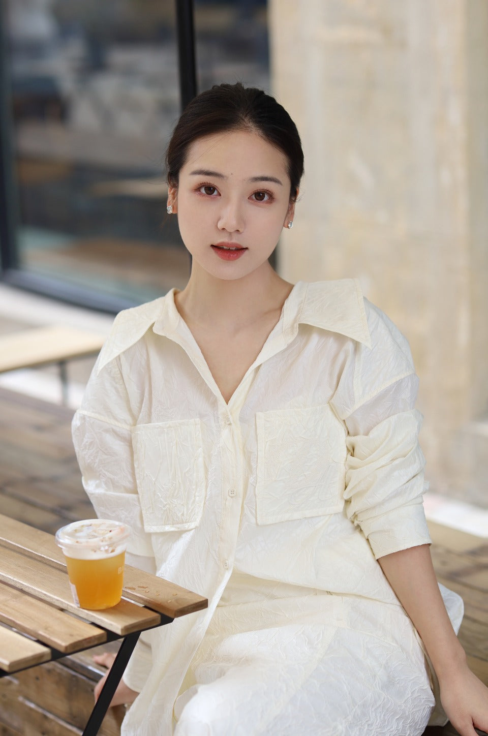 DI.AD 米色带口袋上衣