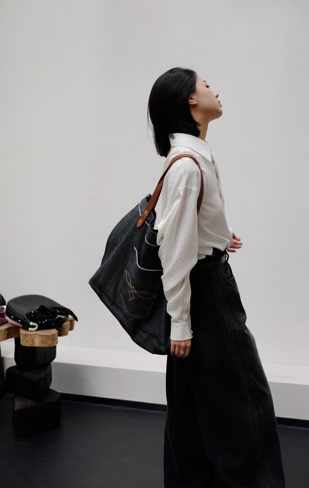 DJFL 醋酸LOGO廓形衬衫