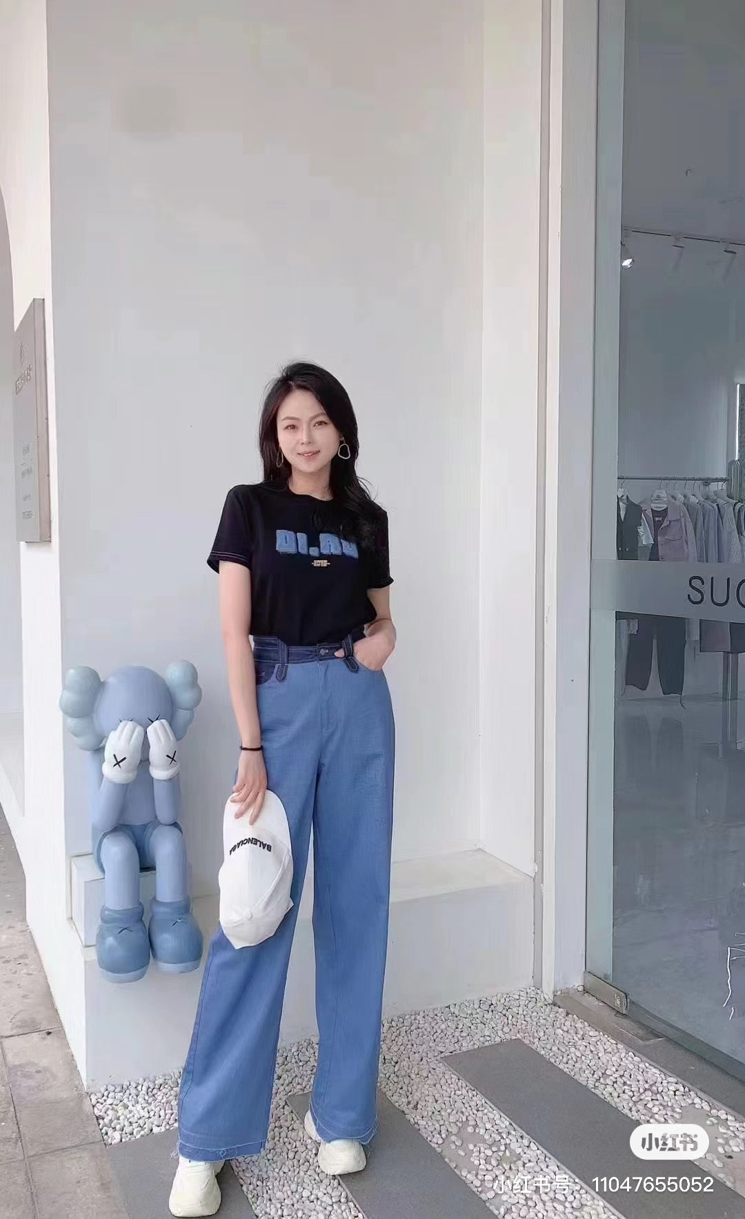 DI.AD 拼接薄款牛仔裤