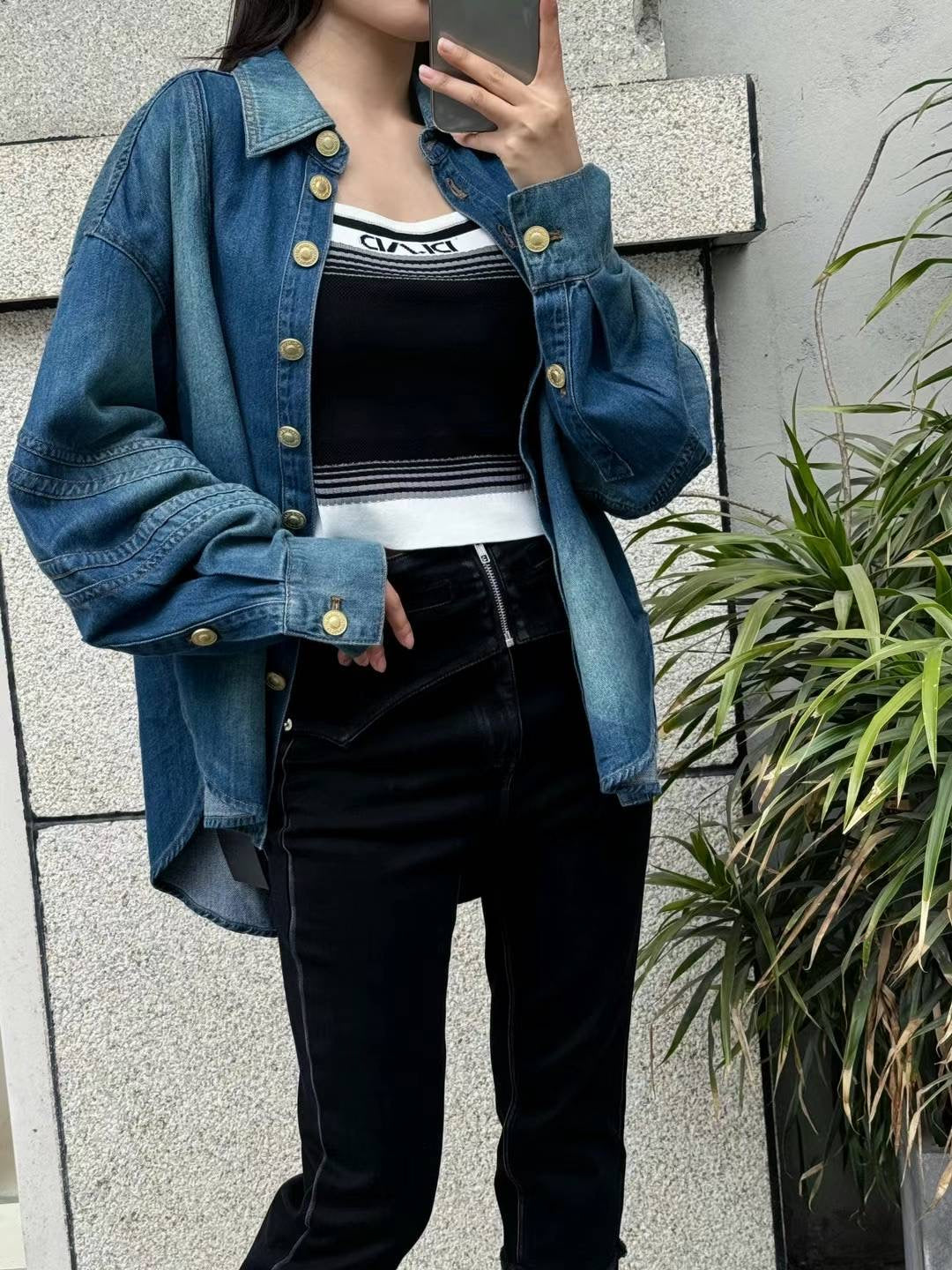 DI.AD 纽扣牛仔外套