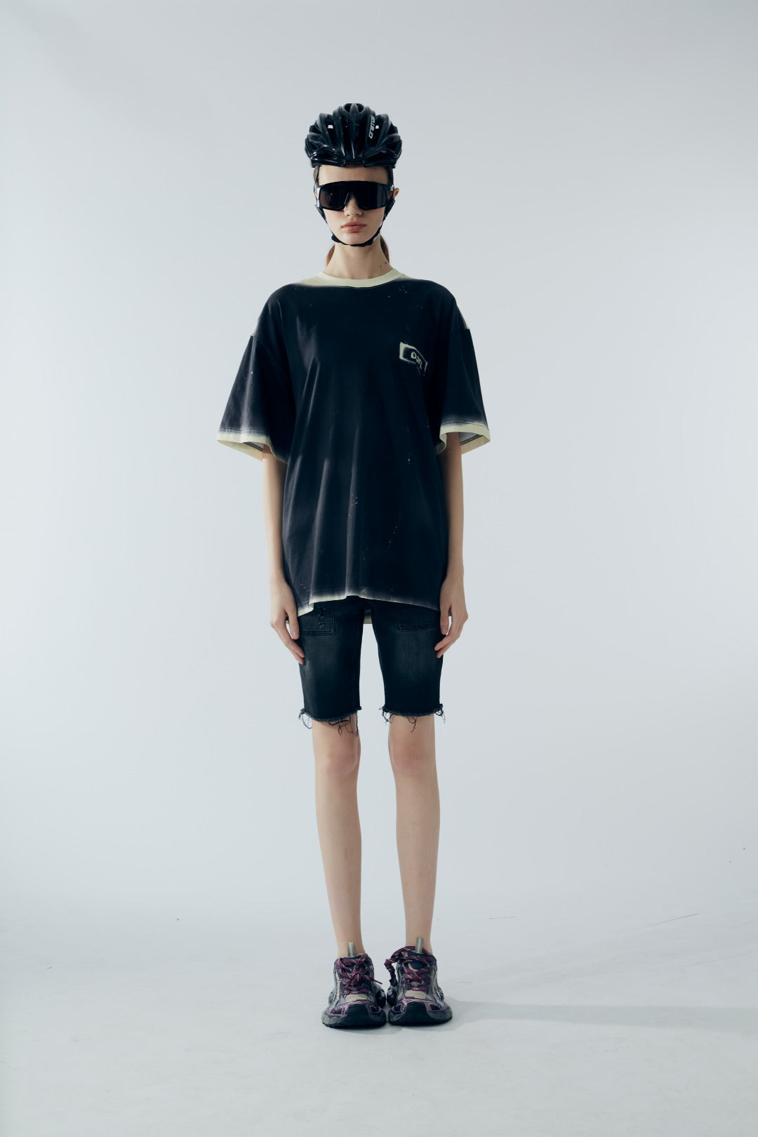 DJFL 撞色做旧款短袖T