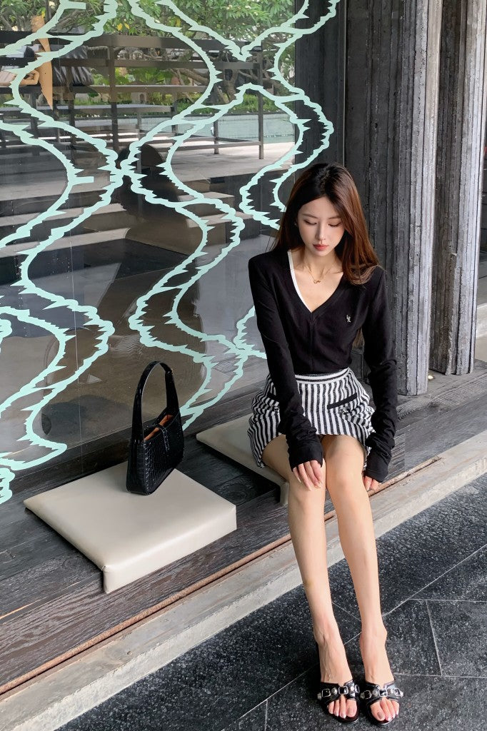 24黑长袖t