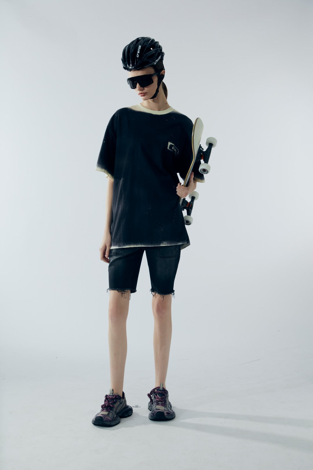 DJFL 撞色做旧款短袖T