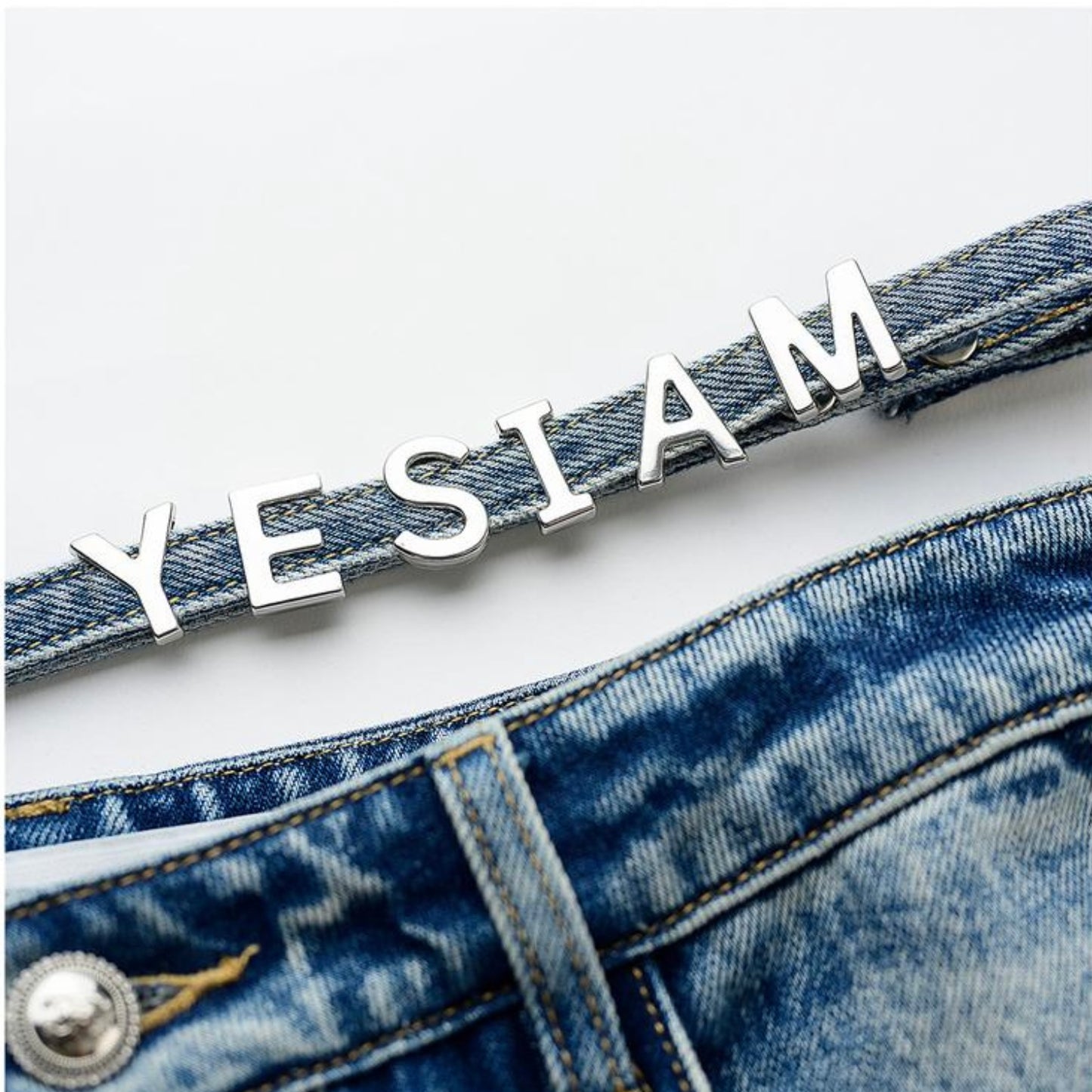 叶谦 YESBYYESIR 休闲牛仔裤
