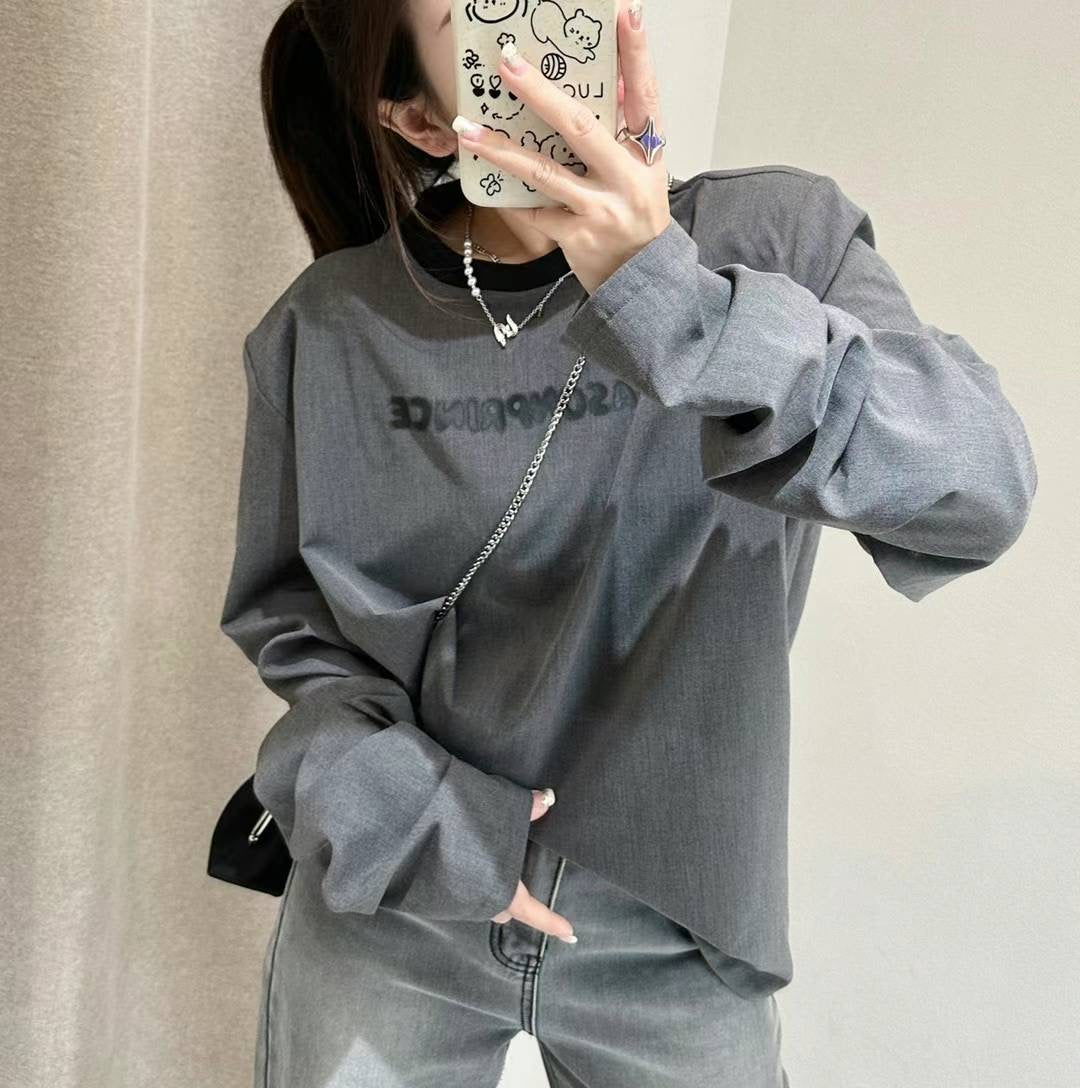 SGMode 灰色袖口褶皱卫衣C007