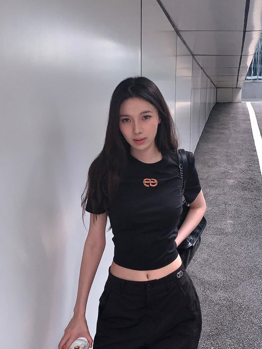 DJFL 短款T恤橘标