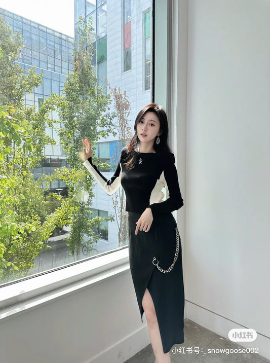 UHOT 半裙配链条⛓️