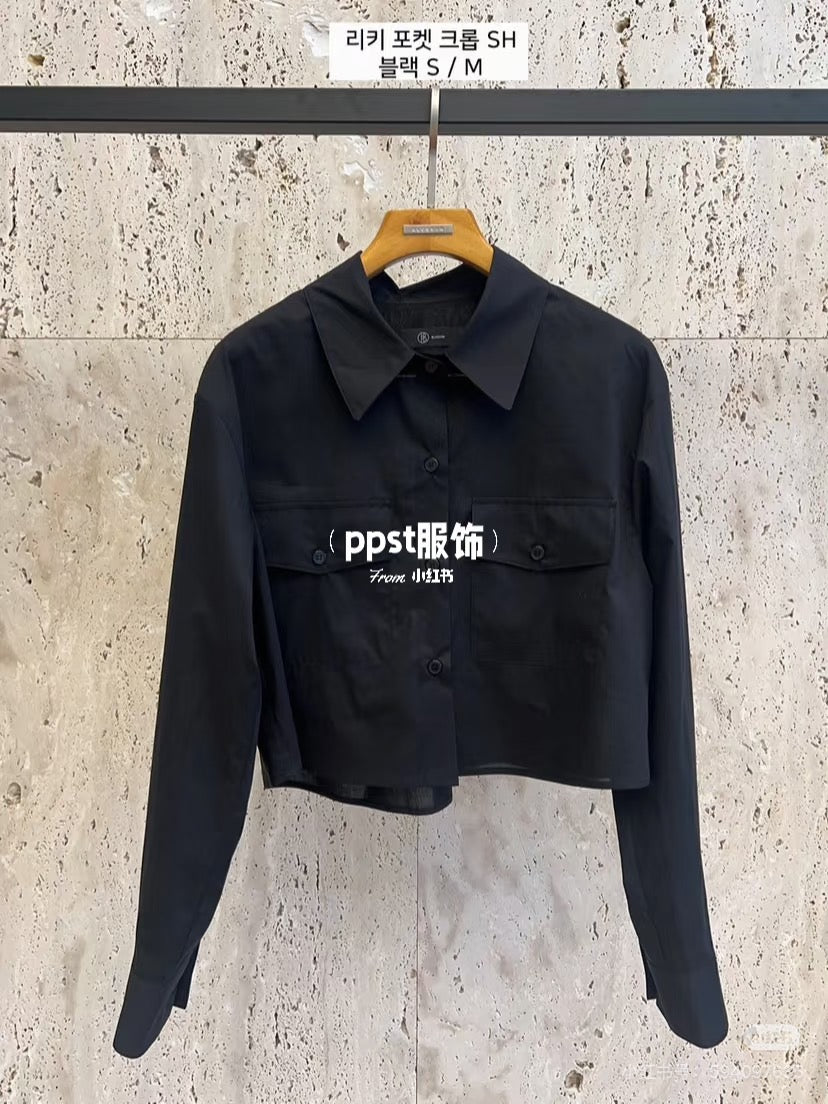 diad25s黑色短款衬衫