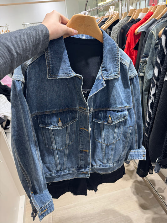 sg韩国廓形牛仔外套